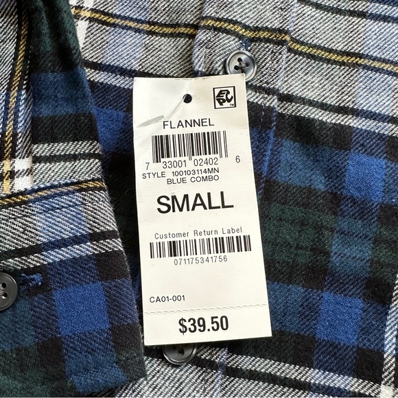 Men's NWT Club Room Blue Flannel Size Small - Picture 5 of 9